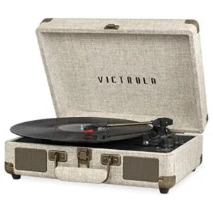 Victrola Reproductor de discos de maleta portátil_1