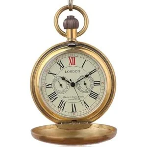 Vintage Copper Train London Design Hand Winding Mechanical_1