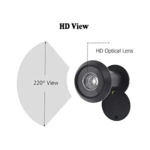 Visor de puertas de latón macizo de 200 grados con