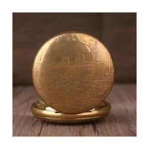 Vintage Copper Train London Design Hand Winding Mechanical_4