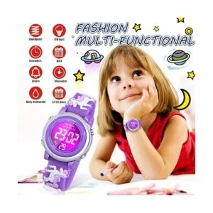 Viposoon Relojes para niñas impermeables con alarma los
