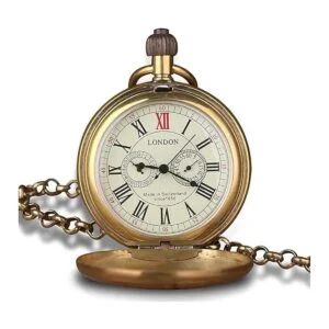 Vintage Copper Train London Design Hand Winding Mechanical_2