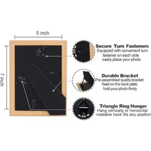 Violabbey Marcos de fotos de 5 x 7 pulgadas color azul_3