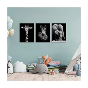 Visual Art Decor Lienzo moderno en blanco y negro con_2