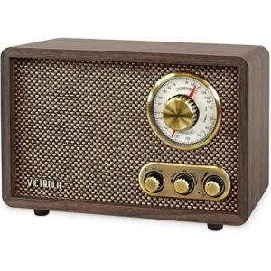 Victrola Radio Bluetooth de madera retro FMAM con esfera_1