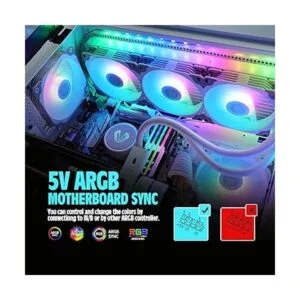 Vetroo Paquete de 3 ventiladores de carcasa ARGB y PWM de_4
