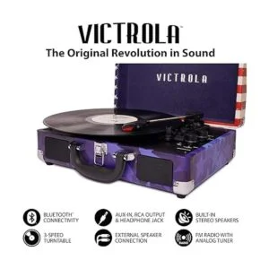 Victrola Tocadiscos vintage y transportable de 3_3
