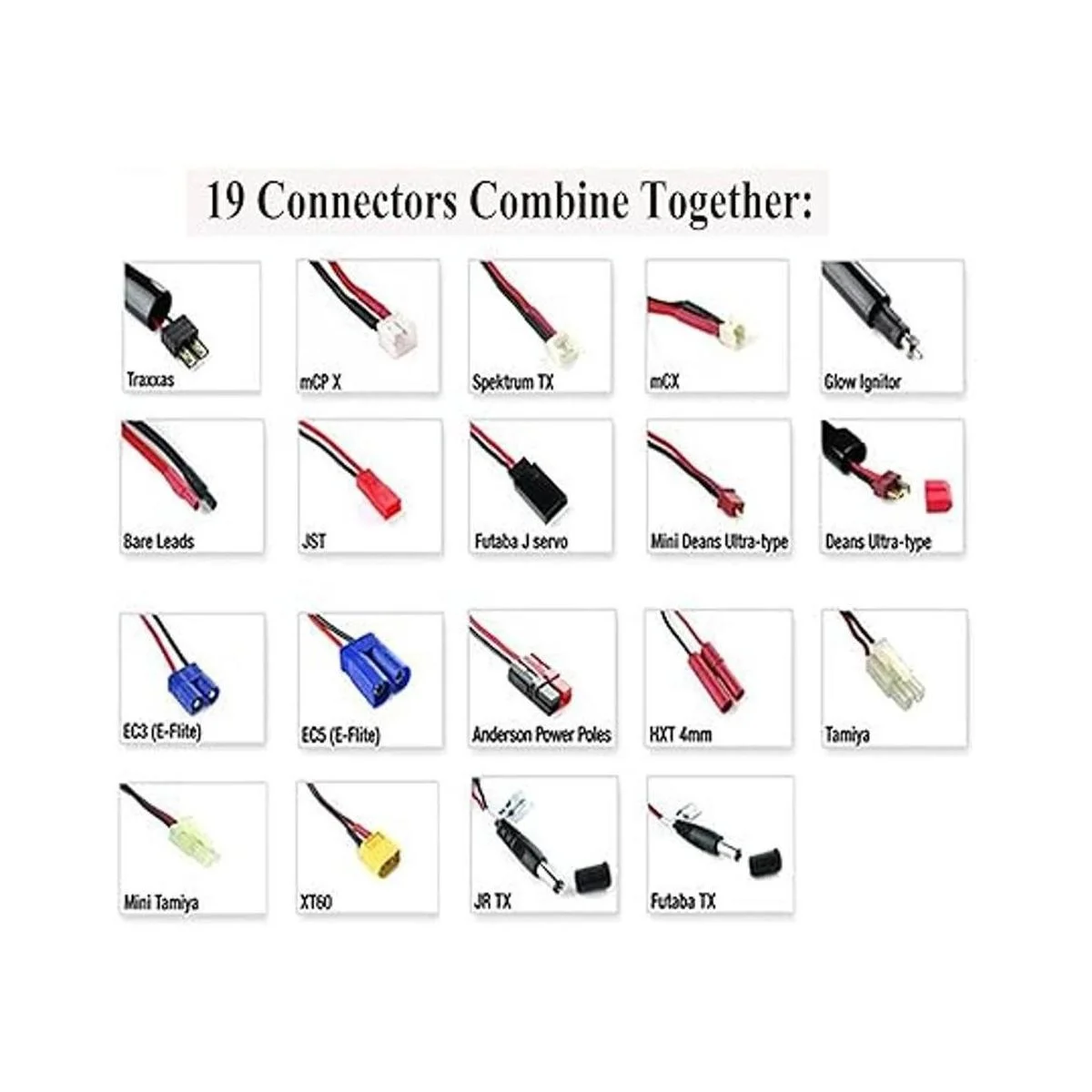 Vgoohobby 19 en 1 RC Lipo batería multi cargador adaptador