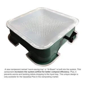 VermiHut Plus Papelera de abono de 5 bandejas fácil