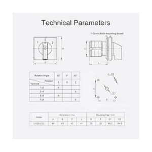 VictorsHome Interruptor de cambio LW2820 3 posiciones 8_5