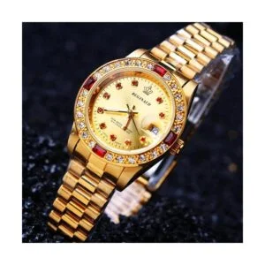 Vestido de lujo Rhinestone acero inoxidable impermeable_3