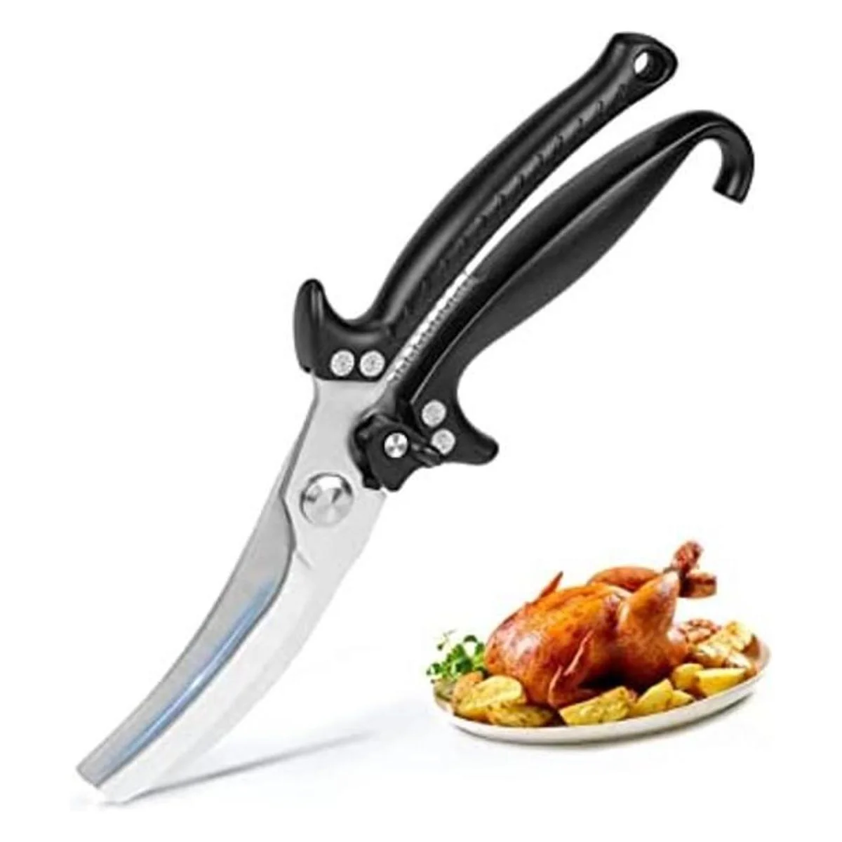 Vibirit Tijeras de cocina de 5 hojas de acero inoxidable;_1