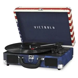 Victrola Tocadiscos vintage y transportable de 3_1