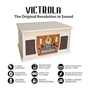 Victrola Navigator 8 en 1 Reproductor clásico de discos_3
