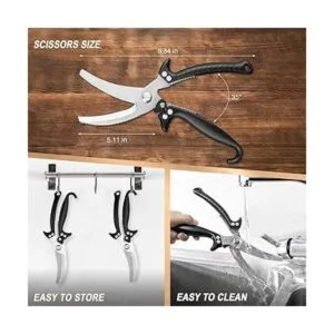 Vibirit Tijeras de cocina de 5 hojas de acero inoxidable;_4