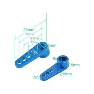 Vgoohobby 3 piezas metal 25T servo cuerno M3 hilos brazo_6
