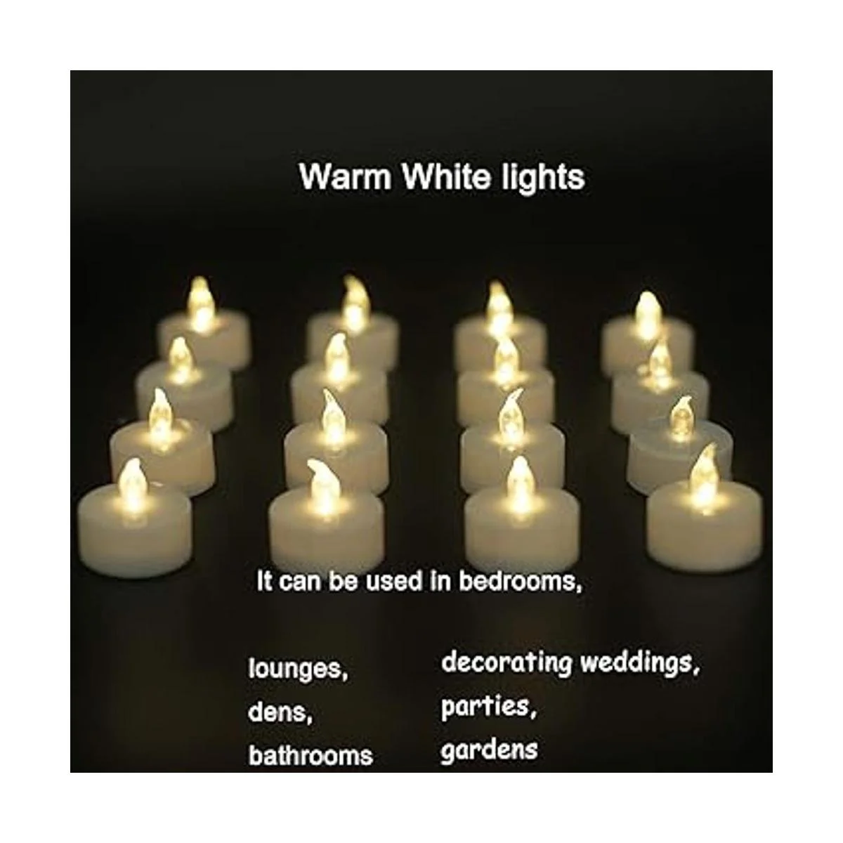 Velas de té LED 100 horas paquete de luz blanca cálida o_4