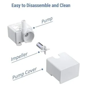 Veken Bomba de repuesto para fuente de agua de 95 oz2.8 L_3