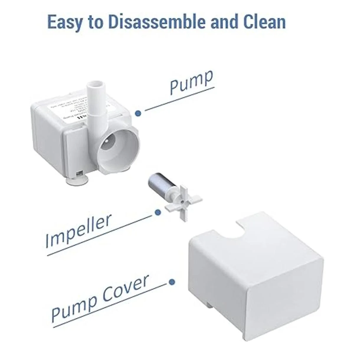 Veken Bomba de repuesto para fuente de agua de 95 oz2.8 L_3
