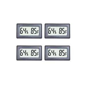 Veanic Paquete de 4 mini termómetro digital higrómetro_1