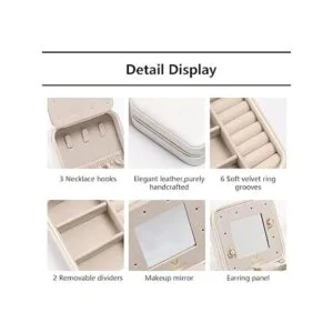 Vee Estuche pequeño de joyería de viaje mini organizador_2