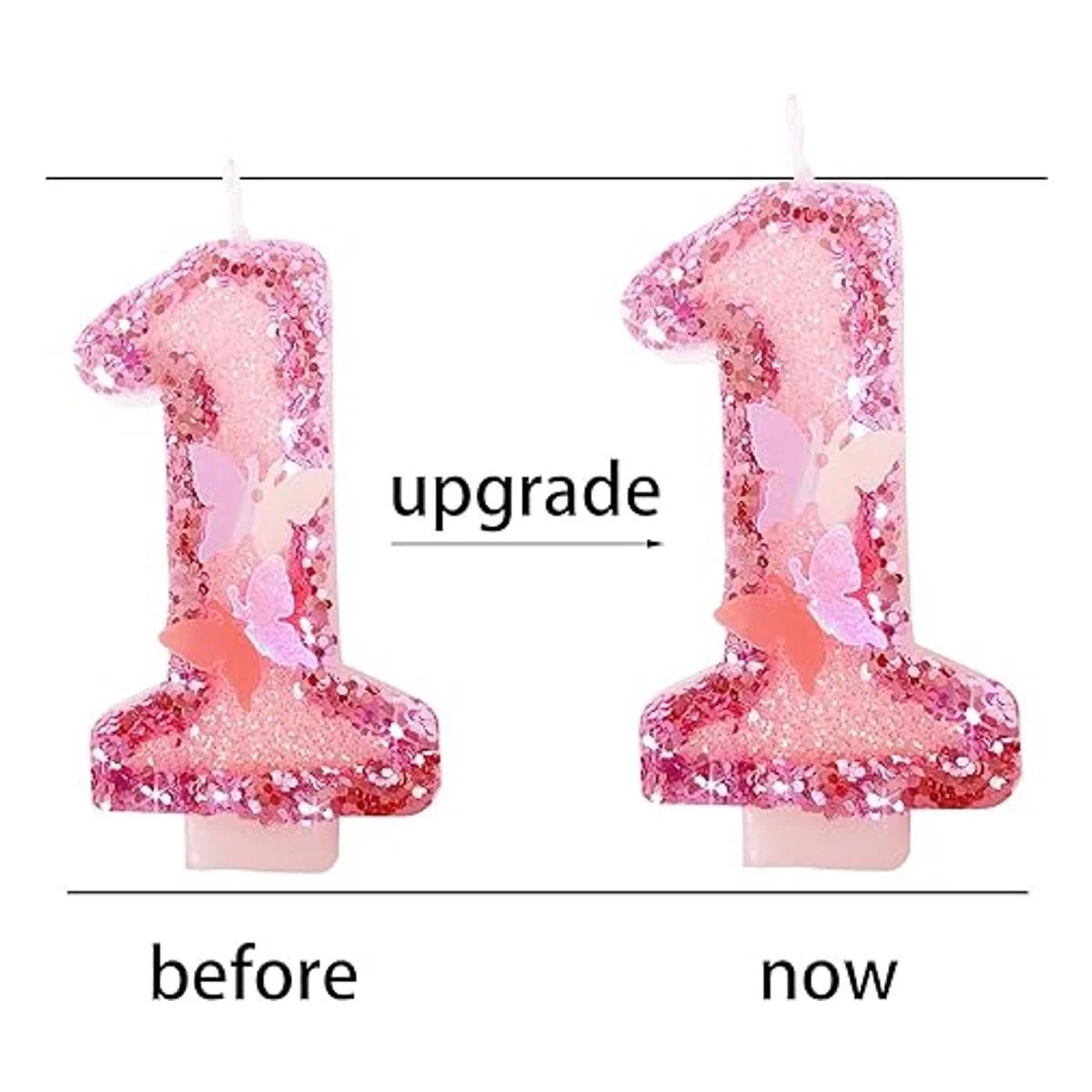 Velas de cumpleaños número 8 velas de pastel de feliz_3