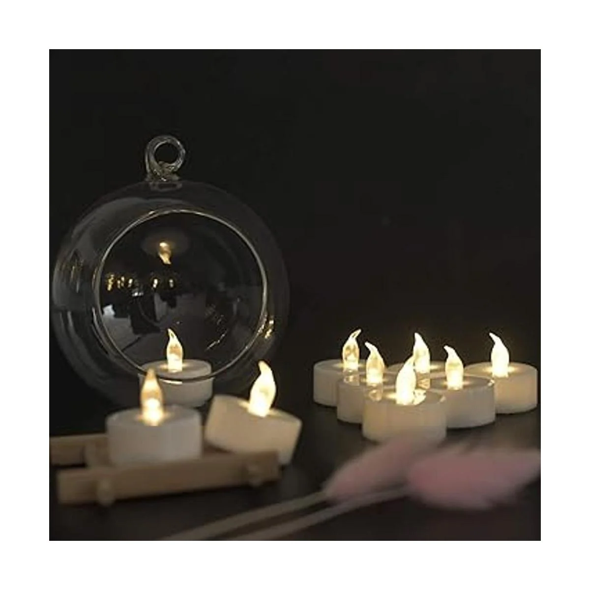 Velas de té LED 100 horas paquete de luz blanca cálida o_5