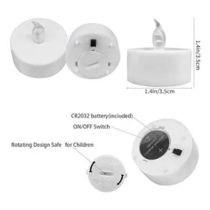 Velas de té LED 100 horas paquete de luz blanca cálida o_3