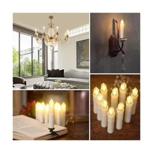 Velas de Navidad para ventana con control remoto accesorios_3