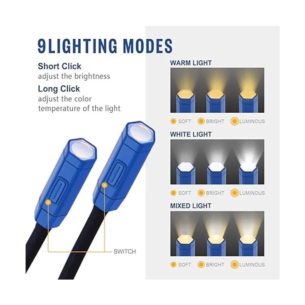 Vekkia Luz ligera de lectura para el cuello luz de libro_4