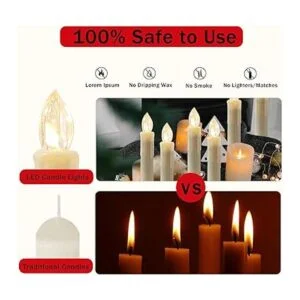 Velas LED sin llama TBW con imitación de cera derramada y_4