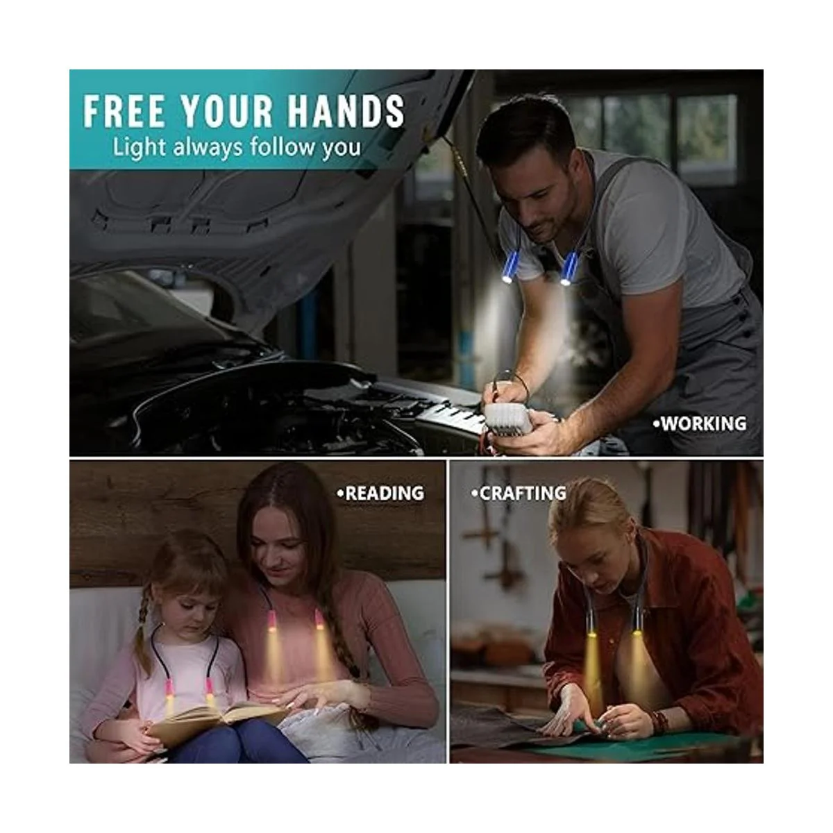 Vekkia Luz ligera de lectura para el cuello luz de libro_3