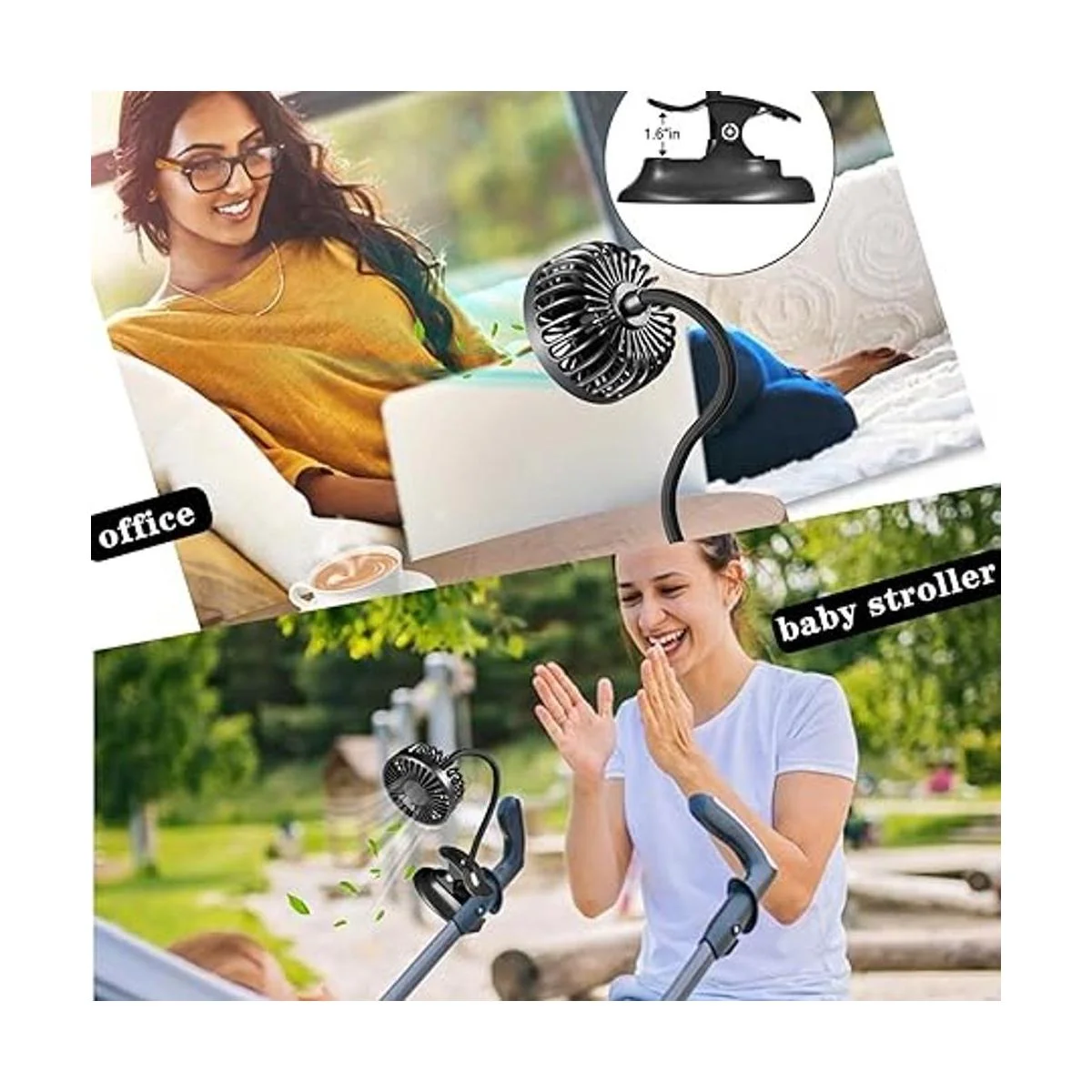 Ventilador USB con clip ventilador de escritorio a pilas_2