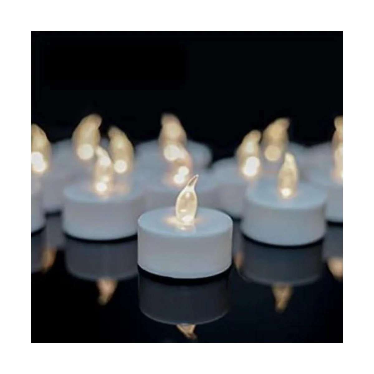 Velas de té LED 100 horas paquete de luz blanca cálida o_1
