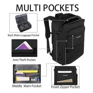 Vancropak Mochila de viaje de 40 litros aprobada por_5