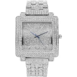 Variedad de Blinged Out Relojes de moda para hombre Hip_3