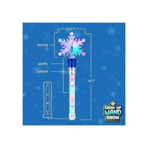 Varita giratoria de hielo con copo de nieve iluminada para_2