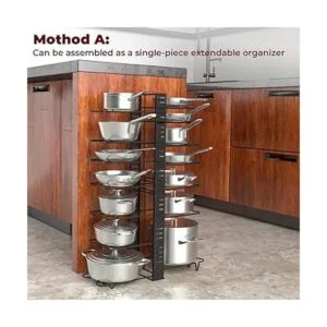 Vdomus Organizador expandible para ollas con 4 posiciones_4