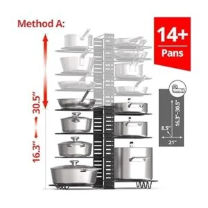 Vdomus Organizador expandible para ollas con 4 posiciones_3