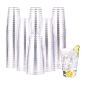Vasos de plástico transparente de 12 onzas paquete de 100_1