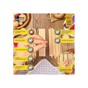 Varillas de pasador de madera Varilla de pasador de 6