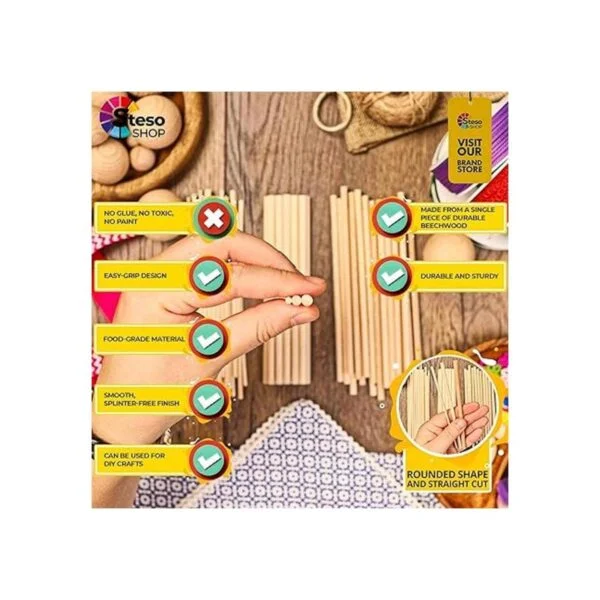 Varillas de pasador de madera Varilla de pasador de 6