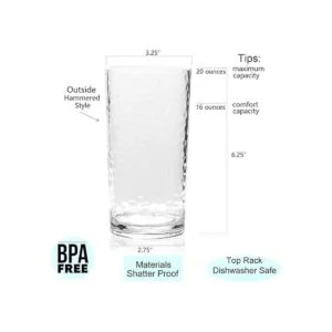 Vaso de plástico acrílico de 20 onzas juego de 6_2
