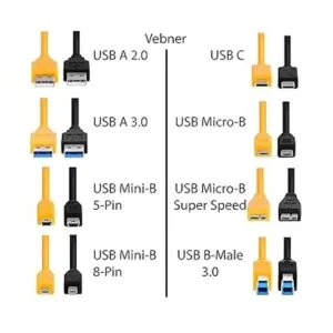 Vebner Cable USB tipo C a tipo B macho 3.0 extra largo_4