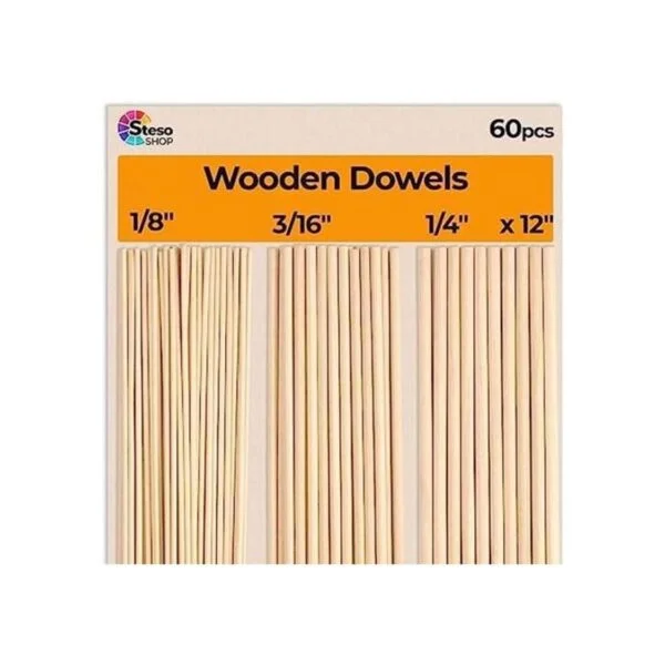 Varillas de madera para manualidades 60 clavijas redondas_1