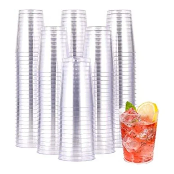 Vasos de plástico desechables transparentes de 10 onzas_1