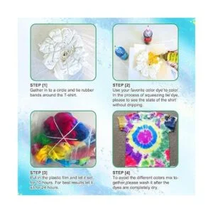 Vanstek Kit de teñido anudado 24 colores teñido de tela