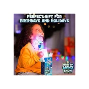 Varita giratoria de hielo con copo de nieve iluminada para_6