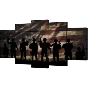VVOVV Wall Decor Lienzo de pared con diseño de bandera_1