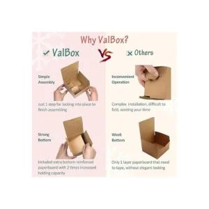 ValBox Cajas de regalo de 3 x 3 x 3 pulgadas 50 cajas de_3